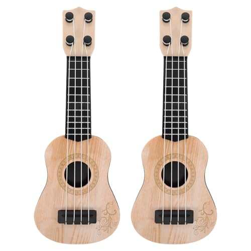 TOYANDONA 2Pcs Kinderspielzeug Gitarre Kinder Ukulele Spielzeug Für Kinder Im Alter Von 3-9 Jahren Kinderinstrumente Kleinkinder Musikspielzeug Kinder Spielen Gitarre von TOYANDONA