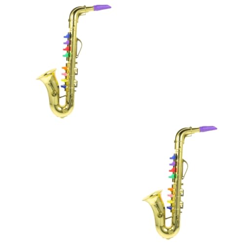 TOYANDONA 2St Blasinstrumentenspielzeug für Kinder Musical Toy Instruments kinderinstrumente Kinder Saxophon Prop Kinderspielzeug Kleinkindspielzeug Musikinstrument-Spielzeug Sax-Modell Abs von TOYANDONA