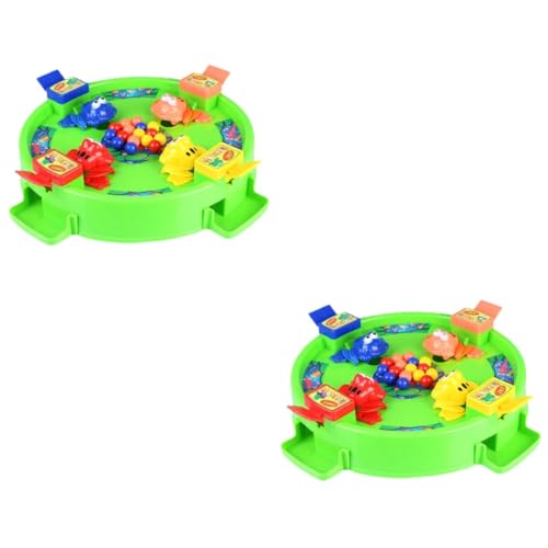 TOYANDONA 2St Brettspiel „hungrige Frösche“. Spielzeug für Kinder Kinderspielzeug Children Toys Kid Toys funnytoys familienspiel Spielzeuge Brettspiel für Kinder Spiel mit hungrigen Fröschen von TOYANDONA