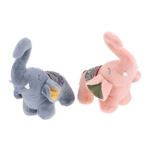 TOYANDONA 2St Elefant Puppe Kuscheltier für hühner Elefantenpuppe ausgestopft Monster Plüsch-Elefanten- Cartoon-Plüsch- PP Baumwolle von TOYANDONA