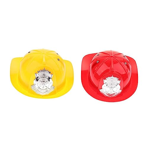 TOYANDONA 2St -Feuerschutzhut- - feuerwehrhelm zabawki stymulujące rozwój Simulations-Schutzhelm Feuerwehrhut Brandschutzmütze für Kinderschutzhelm von TOYANDONA