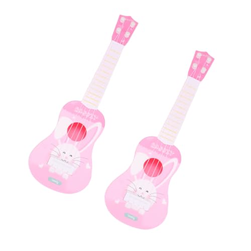 TOYANDONA 2St Gitarre Kinder Guitar Spielzeug für Kinder kinderspielzeuge Kinder spielzeuge Toys Instrumentenspielzeug Kaninchenspielzeug Instrumente Spielzeug Musikinstrument Plastik von TOYANDONA