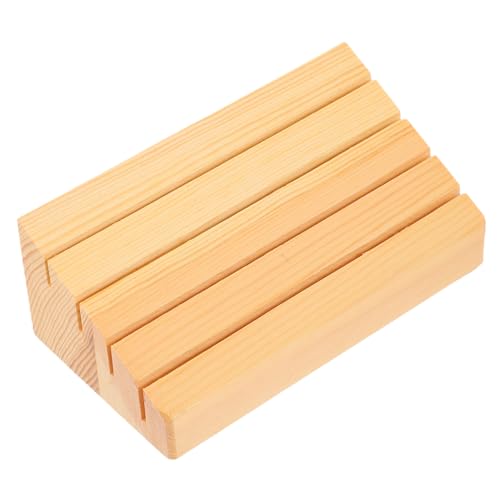 TOYANDONA 2St Holzsockel Kartenhalter Spiel Platte mehrere Steht Pokerdeck-Tablett Karteninhaber Holzständer Basis anzeigen Kartenfach Halter aus Holz Ausstellungssockel aus Holz hölzern von TOYANDONA