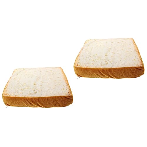 TOYANDONA 2St Katzen Kissen Zeltbett für Haustiere gefälschtes Brot Sofakissen Hund Animal Polster tierkissen Stuhlkissen für den Haushalt Stuhlkissen im Toast-Design elastischer Schwamm von TOYANDONA