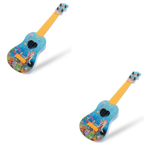 TOYANDONA 2St Kinder Gitarre Gitarrenspielzeug für Kinder kleine Gitarre Kinderspielzeug kinderinstrumente Spielzeug für Kleinkinder akustische Gitarre Mini-Musikspielzeug Kinder-Ukulele von TOYANDONA