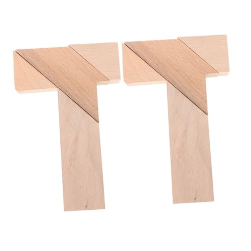 TOYANDONA 2St Kinderpuzzle Lernspielzeug Motorikspielzeug Holzpuzzle Rätsel kognitive Entwicklung Puzzles aus Holz DIY zubehör Puzzle-Requisiten Formen von Puzzles Khaki von TOYANDONA