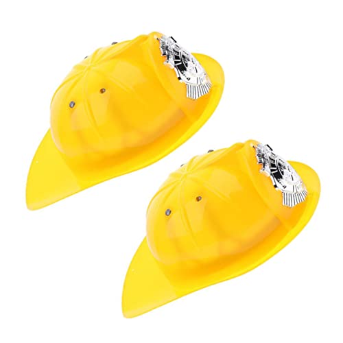 TOYANDONA 2St Kindersimulationsschutzhelm zabawki stymulujące rozwój educational toys Gelber Feuerwehrhelm Feuerhut Feuerwehrmannhut Feuerwehrhut für Kinderschutzhelm Yellow von TOYANDONA