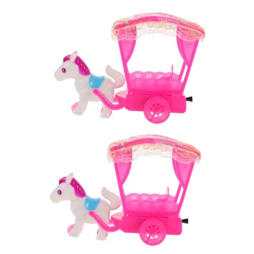 TOYANDONA 2St Ponyspielzeug Modellauto -Partygeschenke Spielzeug für Kinder Geburtstagsgeschenk für Kinder Kinderwagen Spielzeug Cartoon-Push-Auto Babyautospielzeug Plastik von TOYANDONA