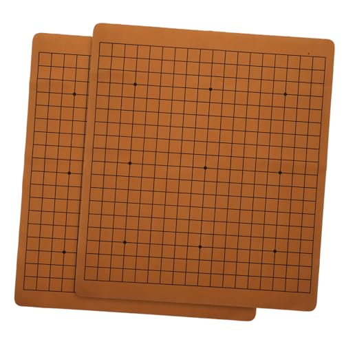 TOYANDONA 2St Schachbrett Brettspielzubehör zusammenklappbare Spielmatte schachspiel versorgung fächer faltbar schachkassette Toys Gobang-Spielschachzubehör Gobang-Schachzubehör Pu Brown von TOYANDONA