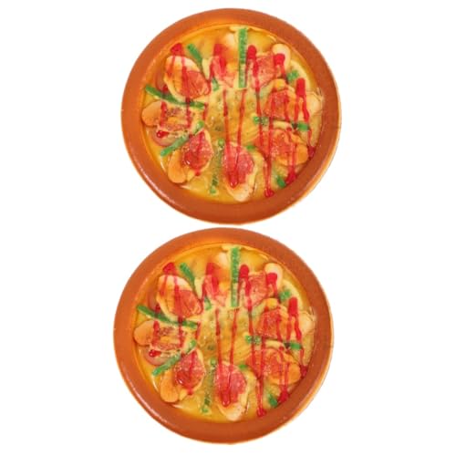 TOYANDONA 2St Simulation Pizza-Modell realistische Pizza künstliches Lebensmittelbrot Simulationspizza Falsche Pizza Modell Dekoratives Pizza Modell Spielen Lebensmittelspielzeug PVC von TOYANDONA