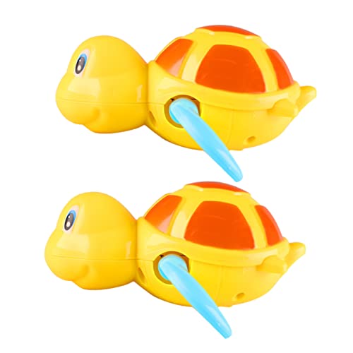 TOYANDONA 2St Uhrwerk Turtle wasserspielzeug für kindercroks Bad funnytoys Schwimmende Badewannen-Spielzeuge Abs Yellow von TOYANDONA