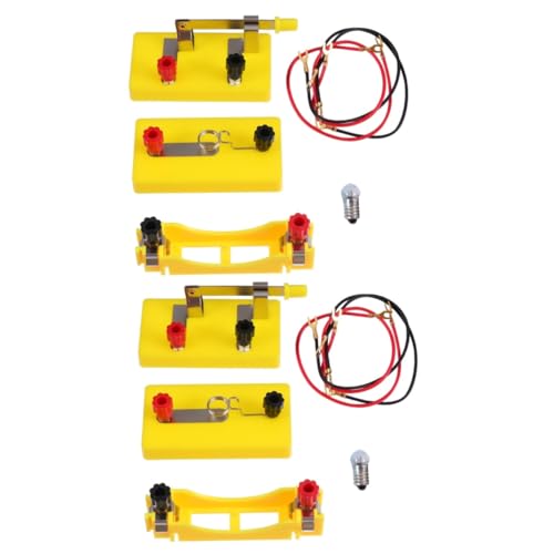 TOYANDONA 2St Wissenschaftliche Experimentierbox einfacher Schaltungsbausatz Basis-Schaltungs-Lernkit Schaltkreis Baukasten Experimentierkasten Physik Basis-Schaltungsbausatz Kupfer Yellow von TOYANDONA