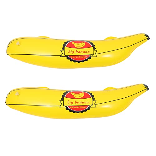 TOYANDONA 2St aufblasbare banane Bananen-Ringwurfspiel Schwimmbecken für Bananen bürodeko pummeluff kuscheltier Party aufblasbares Bananenspielzeug PVC Bananen Requisiten Spielzeug Yellow von TOYANDONA