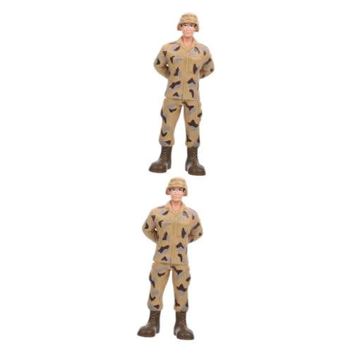 TOYANDONA 2er-Box Professionelle Persönlichkeit Minifiguren Kleines Soldatenmodell Mini-soldatenfiguren Menschen Am Sandtisch Kinderspielzeug Menschenfiguren Zur Dekoration Action Figur PVC von TOYANDONA