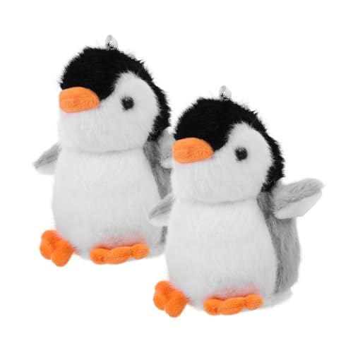 TOYANDONA 2er Set üsch Pinguin Schlüsselanhänger Kuscheltier Pinguin Mit Glubschigen Augen Ideale Taschendekoration Und Geschenkidee Für Pinguin Fans Perfekt Weihnachtsdeko Oder von TOYANDONA