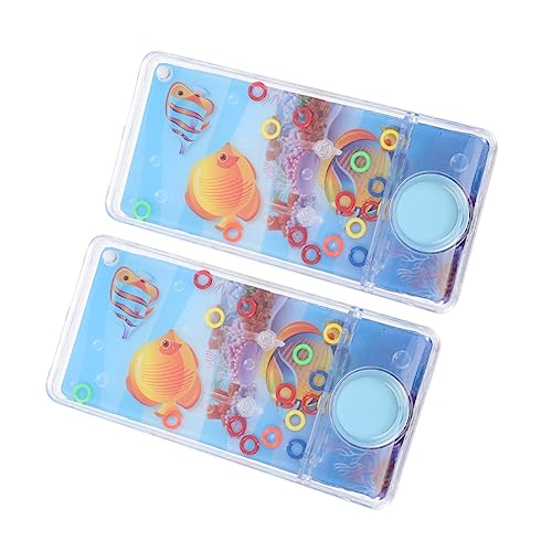 TOYANDONA 2st Ferrule Spielzeug-wassermaschine Wasserspielzeug Cartoon-Ring-wurf-Spielzeug Telefone Für Kinder Wasserringspiel Für Kinder Mini-wasserspiel Puzzle-Spielzeug Plastik Blue von TOYANDONA