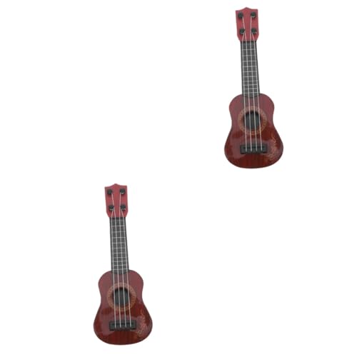 TOYANDONA 2st Gitarrenspielzeug Für Kinder Mini-Musikinstrument Musikalisches Lernspielzeug Kinder-Instrument-Spielzeug Spielzeug Für Lerninstrumente Gitarren-lernspielzeug Brown Abs von TOYANDONA