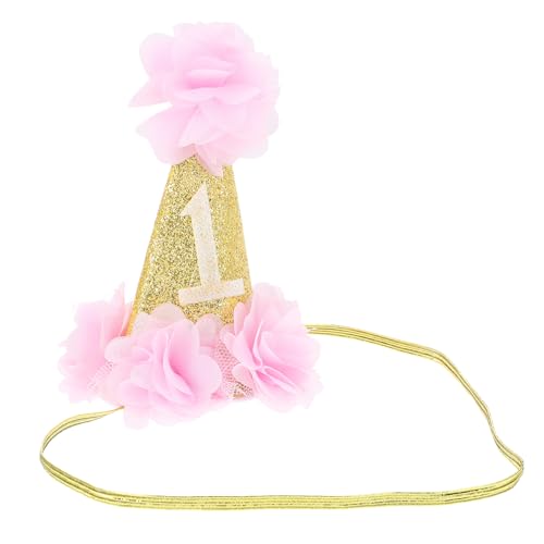 TOYANDONA 2St Blumen-Tiara-Stirnband für Mädchen Partyhut für Mädchen stutzenhalter haarschmuck Geburtstagsmütze für Mädchen Baby-Kronen-Stirnband Prinzessin Hut Filzhut Kopfbedeckung von TOYANDONA