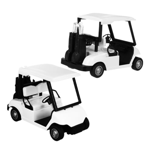 TOYANDONA 2st Golfwagenmodell Golfwagen-modellspielzeug Spielzeug-golfwagen Golfwagen-kuchenaufsatz Mini-golfwagen Aus Druckguss Golf-Dekoration Golfwagen-Spielzeug Legierung Weiß von TOYANDONA