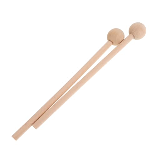 TOYANDONA 2st Hammer Glockenschlägel Percussion Drumsticks Für Kleinkinder Garnschlägel Schlägel Perkussion Xylophon-schläger Glocken Stecken Glockenspiel Für Kinder Schlagzeug Hölzern Beige von TOYANDONA