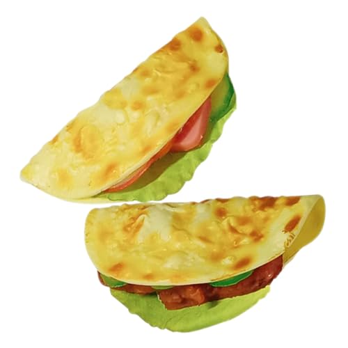 TOYANDONA Realistisches Gefälschtes Pfannkuchen-lebensmittelmodell Dekorative Requisite Gefälschter Burrito-Taco für Bildungs- und Dekorationszwecke von TOYANDONA