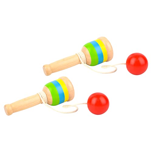 TOYANDONA 2st Kinder-Skills-Cup Kidcraft-spielset Gehirnspielzeug Hand-Augen-koordination Spielen Hand-Auge-koordinationsspielzeug Spielzeug Für Kleinkinder Für Kinder Holz von TOYANDONA