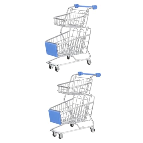 TOYANDONA 2st Mini-einkaufswagen Einkaufswagen Für Kinder Wagoner Kinderwagen Für Kinder Minispielzeug Für Kinder Mini-supermarkt-handwagen Trolley Handkarren Spielzeug Schmiedeeisen von TOYANDONA