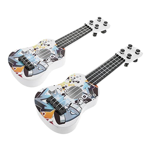 TOYANDONA 2st Mini-simulations Gitarre Lernspielzeug Für Kleinkinder Gitarrenspielzeug Lernen Gitarrenmodell Spielzeug Kinderspielzeug Musikinstrumente Für Kinder Mini-Gitarre Plastik von TOYANDONA