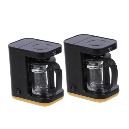 TOYANDONA 2st Modell Einer Mini-kaffeemaschine Spielzeugküchengeräte Mini-Mixer-Spielzeug Mini-vers-küche Puppenhaus-küche Spielzeug-Toaster Miniküche Puppenhaus-miniaturen Plastik von TOYANDONA