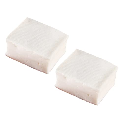 TOYANDONA 2st Simuliertes Tofu-Modell Bäckerei Foto Requisiten Halloween-küche Tofu- Vorgeben Realistisches Tofu- Simulation Tofu Tofu-verzierung Tofu-Modell- PVC Weiß von TOYANDONA