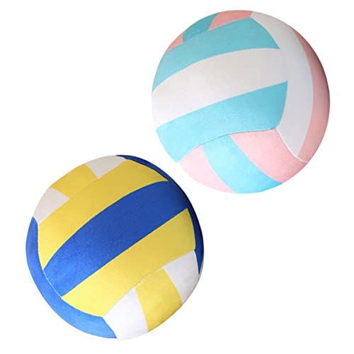 TOYANDONA 2Pcs Volleyball Plüschtier Volleyball Für Teenager Mädchen Gefüllt Faultier Plüschtier Mädchen Fußball Plüsch Volleyball Spielzeug Plüsch Volleyball Kissen Basketball von TOYANDONA