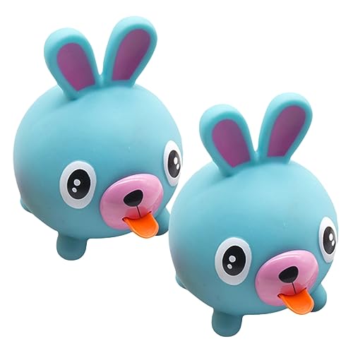 TOYANDONA 2st Zur Druckentlastung Zum Quetschen Von Tieren Tierisches Entzückendes Squeeze- Zum Stressabbau Spielzeugtier Sky-Blue Vinyl von TOYANDONA