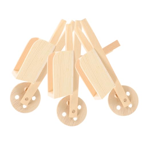 TOYANDONA 3 STK Mini-Kinderwagen für den einzug für Toys spielzeuge kinderspielzeuge Kollege schubkarre Minikarren-Modelle Minikarren- Holz von TOYANDONA