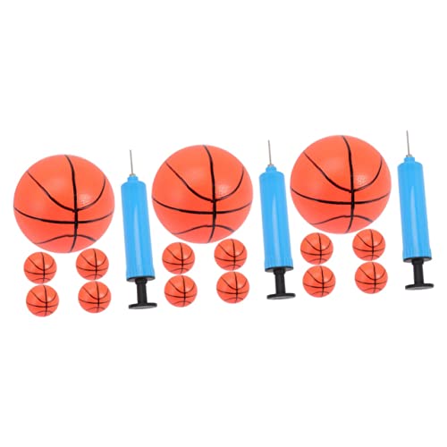 TOYANDONA 3 Sätze Aufblasbarer Basketball Spielzeug für Kinder kinderspielzeug Mini-Basketballkorb für den Innenbereich Stressball für Kinder Basketball-Stressbälle kleine Basketbälle Metall von TOYANDONA