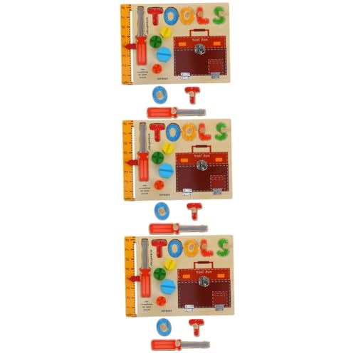 TOYANDONA 3 Sätze Beschäftigtes Brettspielzeug Puzzle Rätsel Besetztes Brett Für Kleinkinder Kinder Beschäftigt Bord Kognitive Tafel Reisen Beschäftigt Bord Lernspielzeug Für Kinder Holz von TOYANDONA