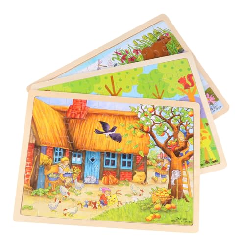 TOYANDONA 3 Sätze Bunte Holzpuzzle für Lernspielzeug mit Tier Bauernhofmotiven Pädagogisch Sicher Verarbeitet für Kleinkinder und Vorschulkinder TOYANDONA 3 Sätze Bunte Holzpuzzle für Lernspielzeug mit Tier Bauernhofmotiven Pädagogisch Sicher Verarbeitet für Kleinkinder und Vorschulkinder von TOYANDONA