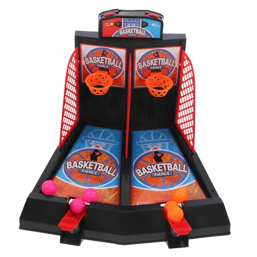 TOYANDONA 3 Sätze Doppelschussmaschine Basketballkorb Spielset Mini-Spielzeug kinderspielzeug interaktives Spielzeug Mini-Basketball Kinderbasketball Tisch-Basketballspielzeug Tischspielzeug von TOYANDONA