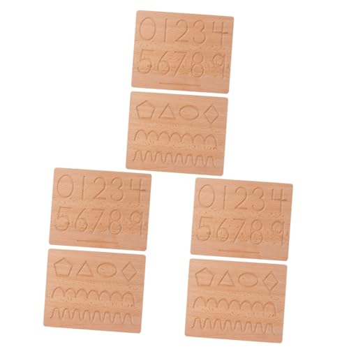 TOYANDONA 3 Sätze Kalligrafietafel Aus Holz -Spielzeug Kalligraphie-übungsbrett Zahlen Aus Holz Zeichenbrett Digitaler Schreibblock Lerntafel Aus Holz Geschenk Hölzern Kind Puzzle von TOYANDONA