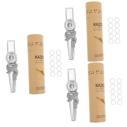 TOYANDONA 3 Sätze Kazoo-Set Kazoo Partybevorzugung Kazoo üben Rucksackreisender Kazoo Kleiner Kazoo Kazoo-Flötenmembran Mundinstrument für Erwachsene Kazoo-Instrumente Kazoos Masse Nylon von TOYANDONA