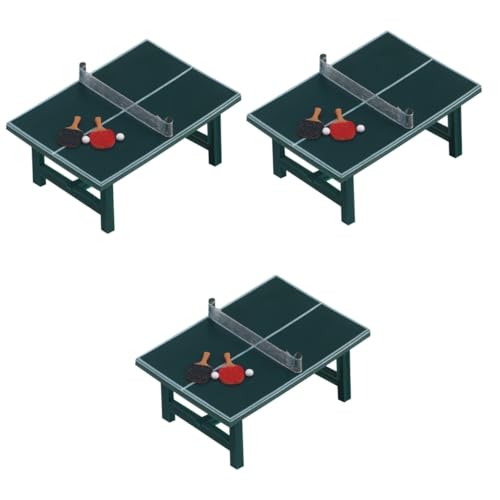 TOYANDONA 3 Sätze Mini-tischtennisplatte Nachahmung Von Tischtennis Dekoration Miniatur-Accessoires Mini-sportartikel Sport-tischtennisspielzeug Miniaturen Draussen Kind Säuerliche Form Harz von TOYANDONA