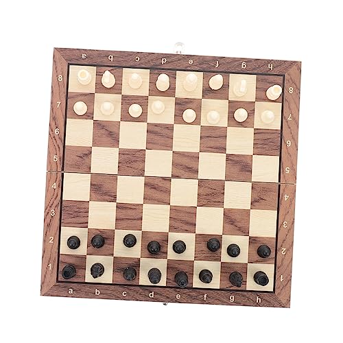 TOYANDONA 3 Sätze Schachset Kinder schachspiel kinderschachspiel Schachspiel Set Chess Boards Chess Pieces Schach Spielzeug Dame Brettspiel Erwachsene Westschach Schachspiel aus Holz hölzern von TOYANDONA