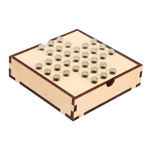 TOYANDONA 3 Sätze einzelnes edles Schach Chinesische Dame Puzzle-Spielzeug Spielzeuge Brettspiele Dame Trainer Schachbrett Kinder Schachbrett für Kinder Dame Brettspiel tragbare Dame Holz von TOYANDONA