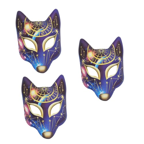 TOYANDONA 3 Stk Fuchs Maske halloween masken halloweenmaske Verkleidungsmaske masken zu halloween mouth mask Halloween-Halbmaske weiße Masken Maskerade-Maske Cartoon-Maske Karnevalsmaske von TOYANDONA