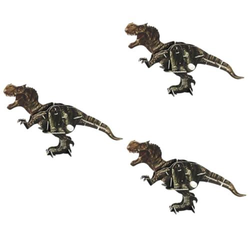 TOYANDONA 3 Stück 3D Dinosaurier Puzzle Modell Dinosaurier Ornament Simuliertes Dinosaurier Modell Lebensechter Dinosaurier von TOYANDONA