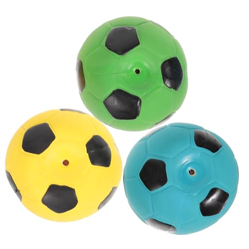 TOYANDONA 3 Stück Fußball Spielzeugball Hüpfball Kindersound Fußball Für Kinder Soundballspielzeug Kinderspielset Lustiges Ballspielzeug Fußball Kidcraft Spielset Blau von TOYANDONA