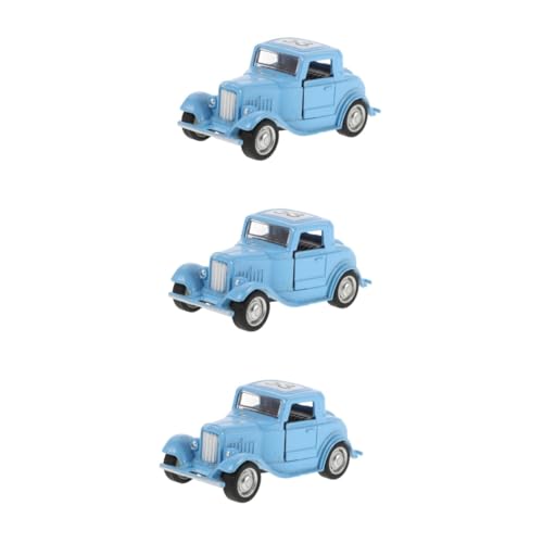 TOYANDONA 3 Stück Klassisches Automodell Sammlerautos Kleines Desktop Rc Auto Antike Autos Miniatur Desktop Autodekor Klassische Modellautos Vintage Druckgussautos von TOYANDONA