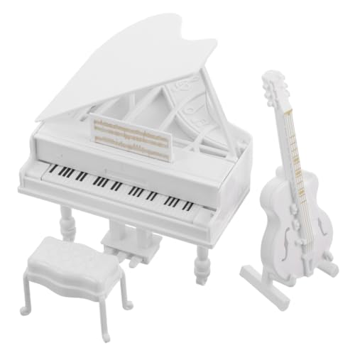 TOYANDONA 3 Stück Miniatur Klavier Modell mit Bassgitarre und Hocker Teiliges Handgefertigtes Musikspielzeug Realistische Details Kompakt und Tragbar als Schreibtischdekoration und TOYANDONA 3 Stück Miniatur Klavier Modell mit Bassgitarre und Hocker Teiliges Handgefertigtes Musikspielzeug Realistische Details Kompakt und Tragbar als Schreibtischdekoration und von TOYANDONA