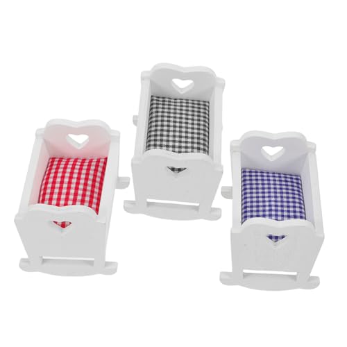 TOYANDONA 3 Stück Miniatur Möbel Weiß Blau Babybett Mini Kinderzimmer Dekoration Puppenhaus Zubehör für Kreative Spiel Partygestaltung TOYANDONA 3 Stück Miniatur Möbel Weiß Blau Babybett Mini Kinderzimmer Dekoration Puppenhaus Zubehör für Kreative Spiel Partygestaltung von TOYANDONA
