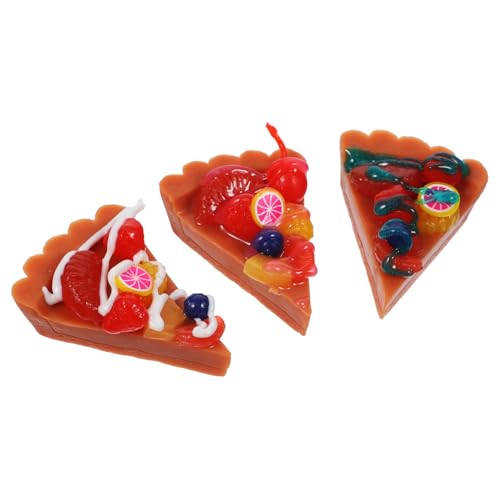 TOYANDONA 3 Stück Simulierte Früchte Pizza Modell Anhänger Obst Anhänger Künstliche Pizzascheiben Anhänger Für DIY Schmuck Simulierte Pizza Anhänger Hülle Mini Pizza Scheibe PVC von TOYANDONA