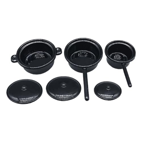 TOYANDONA 3 Stück Teiliges Miniatur Küchenkochgeschirr aus Metall Puppenhaus Zubehör für Realistische Küchendekoration Mini Kochgeschirr für Puppenhaus und Partyaccessoires TOYANDONA 3 Stück Teiliges Miniatur Küchenkochgeschirr aus Metall Puppenhaus Zubehör für Realistische Küchendekoration Mini Kochgeschirr für Puppenhaus und Partyaccessoires von TOYANDONA